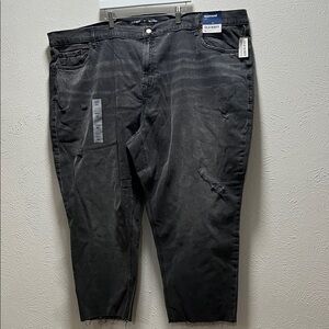 Old Navy Charcoal Distressed Denim